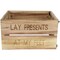 Northlight 18" Wood Crate "Lay Presents at My Feet" Christmas Tree Collar